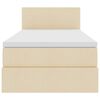 vidaXL Seng med opbevaring og madras med madras Creme 100 x 200 cm