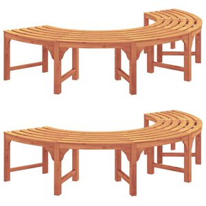 vidaXL Tr&aelig; B&aelig;nk 2 pcs Naturfarvet 160 x 80 x 45cm