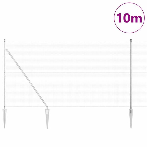 vidaXL Hegnsp&aelig;l S&oslash;lv 10 x 1,5 m (19 x 19 mm mesh) St&aring;l