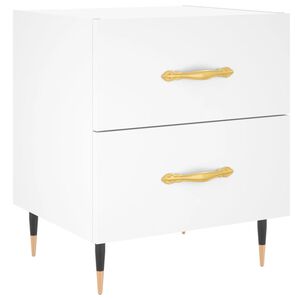 vidaXL sengebord 40x35x47,5 cm konstrueret tr&aelig; hvid