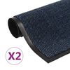 vidaXL m&aring;tter st&oslash;vkontrol 2 stk. rektangul&aelig;r tuftet 40x60 cm bl&aring;