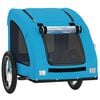 vidaXL cykeltrailer til kæledyr oxfordstof og jern blå