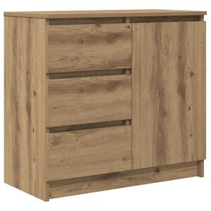 vidaXL sk&aelig;nk med skuffe 71x35x65 cm konstrueret tr&aelig; kunsteg