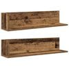 vidaXL v&aelig;gh&aelig;ngte 2 stk. 75x16,5x16,5 cm konstrueret tr&aelig; antikt tr&aelig;