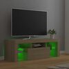 vidaXL tv-bord med LED-lys 120x35x40 cm sonoma-eg