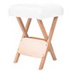 vidaXL foldbar massageskammel 12 cm tykt s&aelig;de hvid