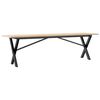 vidaXL sofabord 160x40x45 cm X-stel massivt fyrretr&aelig; og st&aring;l