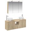 vidaXL Badev&aelig;relsesskabs&aelig;t 4 pcs Sonoma-eg 100 x 14,5 x 70 cm