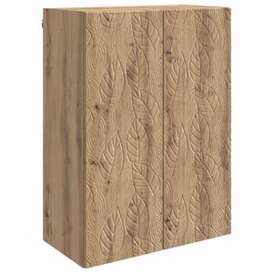 vidaXL V&aelig;gmonteret skab 66 x 34,5 x 90 cm Konstrueret tr&aelig; Artisan-eg