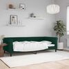 vidaXL daybed 90x200 cm velour m&oslash;rkegr&oslash;n