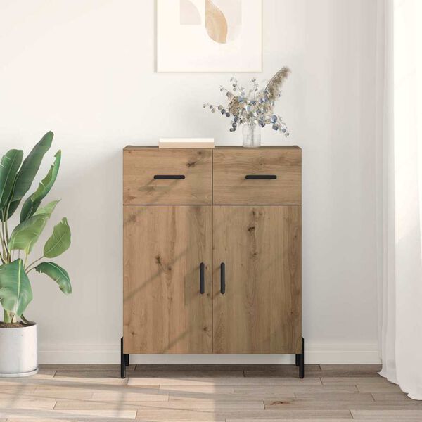 vidaXL Sideboard Artisan Egetr&aelig; 69,5 x 34 x 90 cm Konstrueret tr&aelig;