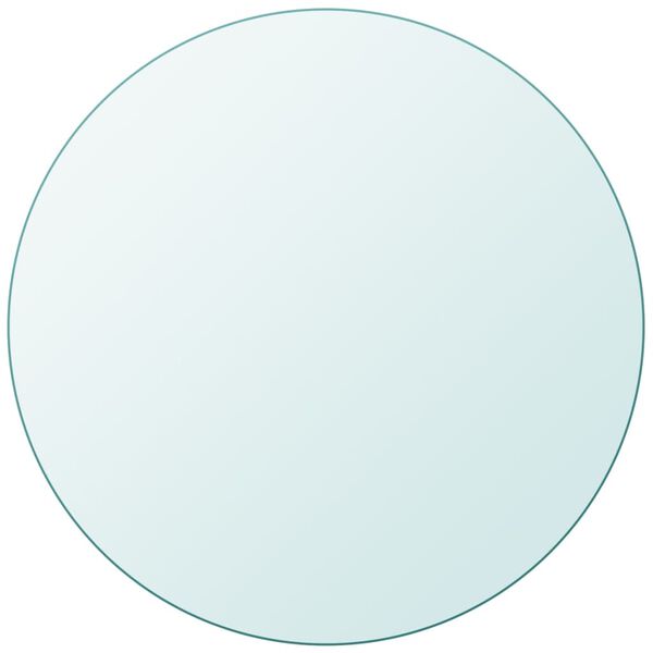 vidaXL bordplade h&aelig;rdet glas rund 700 mm