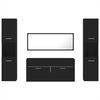 vidaXL m&oslash;bels&aelig;t til badev&aelig;relse 4 dele konstrueret tr&aelig; sort