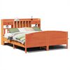 vidaXL seng med reol uden madras 200x200cm massivt fyrretræ gyldenbrun