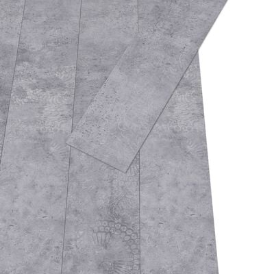 vidaXL selvhæftende PVC-gulvplanker 5,21 m² 2 mm cementgrå