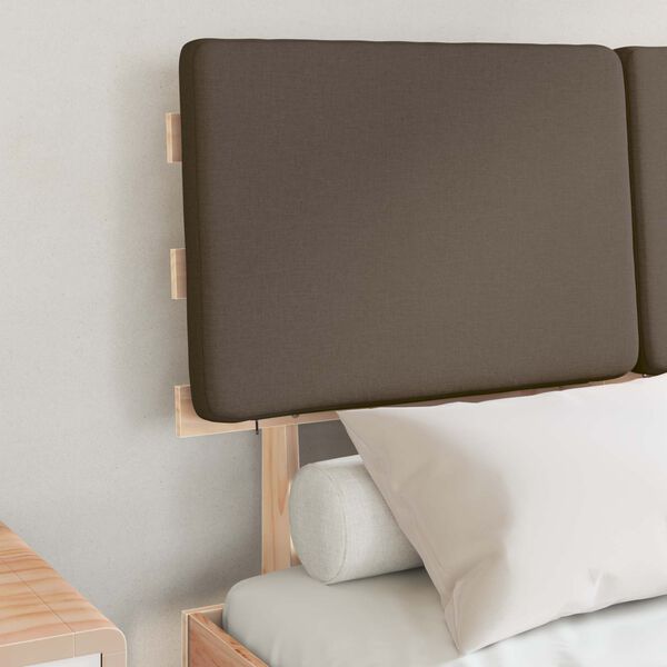 vidaXL Sengestel med Polstret Hovedgavl Gråbrun 120 x 200 cm