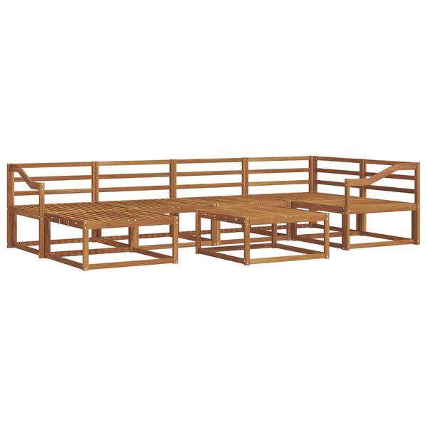 vidaXL Udend&oslash;rs sofagruppe 7 pcs Naturfarvet Massivt Akacietr&aelig;