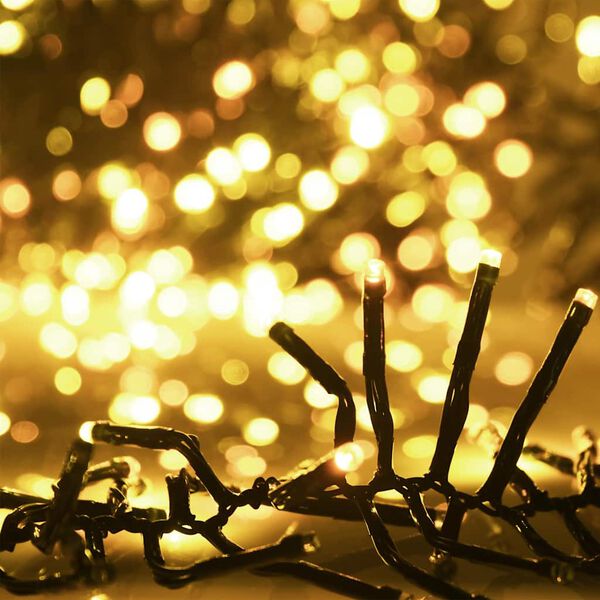 vidaXL LED-lyskæde 400 LED'er 7,4 m PVC varmt hvidt lys