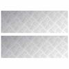 vidaXL Trappe Tread 2 stk. 75 x 25 cm S&oslash;lv Aluminium Rektangul&aelig;r