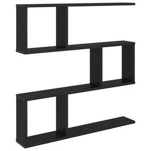 vidaXL V&aelig;ghylde Sort eg 80 x 12 x 79,5 cm Konstrueret tr&aelig;