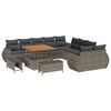 vidaXL Havesofa S&aelig;t 13 stk. Gr&aring; polyrattan
