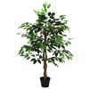 vidaXL Kunstig Ficus Plante Gr&oslash;n 90 x 16 x 110 cm Stof og tr&aelig;