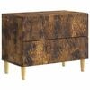vidaXL Sengebord R&oslash;get eg 62 x 34,5 x 48 cm Konstrueret tr&aelig;