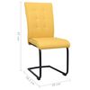 vidaXL spisebordsstole med cantilever 2 stk. stof sennepsgul