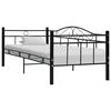vidaXL stel til daybed 90x200 cm metal sort