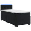 vidaXL Box Spring Seng med Madras og LED Sort 90 x 200 cm Velour