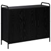 vidaXL Sideboard Sort eg 97 x 33 x 81 cm Konstrueret tr&aelig;