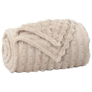 vidaXL T&aelig;ppe Beige 150 x 130 cm 0.45 kg Fleece