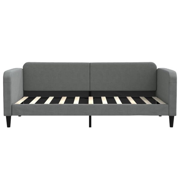 vidaXL daybed 90x190 cm stof m&oslash;rkegr&aring;