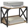 vidaXL Printerstand Artisan Egetræ 44 x 26 x 31.5 cm Konstrueret træ