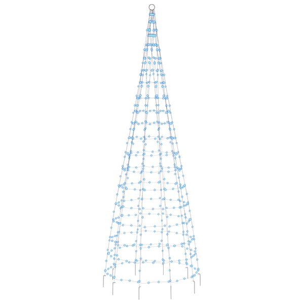 vidaXL LED-juletr&aelig; til flagstang 550 LED'er 300 cm bl&aring;t lys