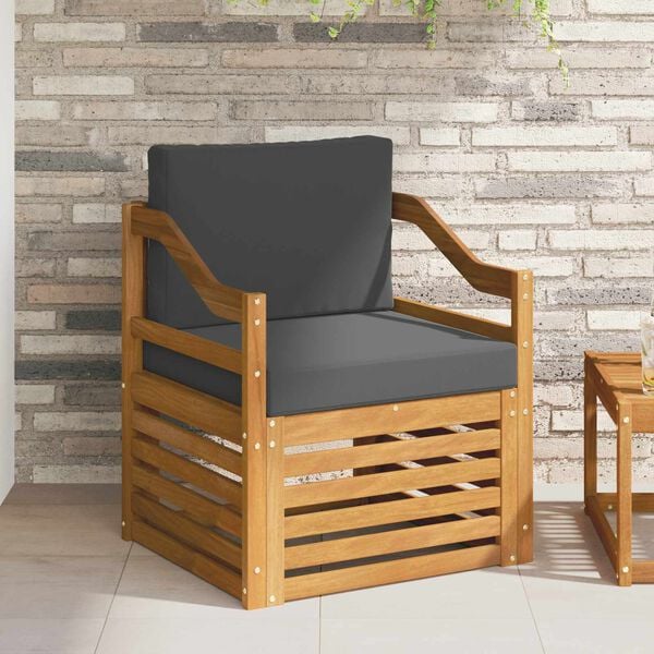 vidaXL Udend&oslash;rs sofagruppe Soli Akacietr&aelig; og polyester Naturfarvet