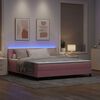 vidaXL LED Box Spring Bed med madras Lyser&oslash;d 180 x 200 cm Fl&oslash;jl