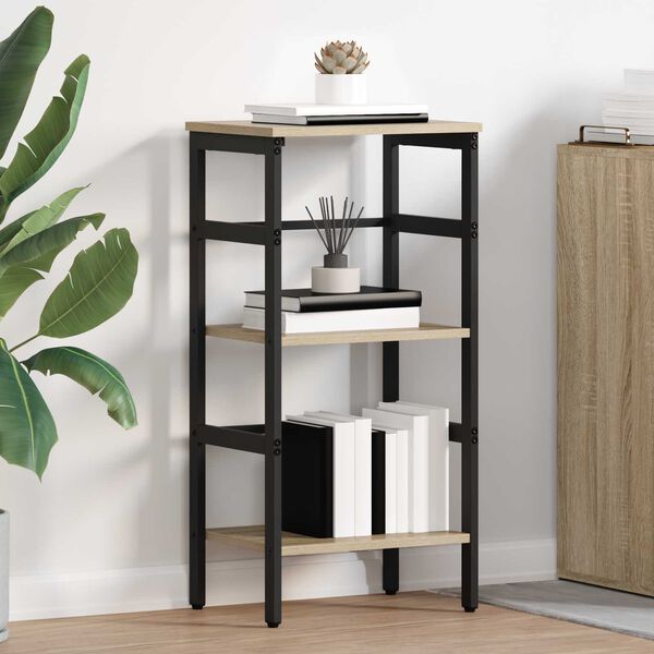 vidaXL Bogreol Sonoma eg 40 x 29,5 x 81 cm Konstrueret tr&aelig;