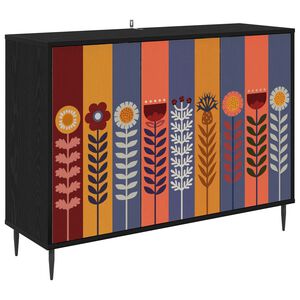 vidaXL Sideboard ESSEN Sort eg 102 x 33 x 76 cm Konstrueret tr&aelig;