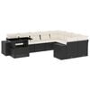vidaXL sofas&aelig;t til haven 10 dele med hynder polyrattan sort