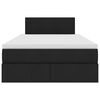 vidaXL Seng med opbevaring og madras Sort 120 x 200 cm Konstrueret træ