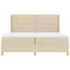 vidaXL Box spring seng med madras Creme 140 x 200 cm Stof