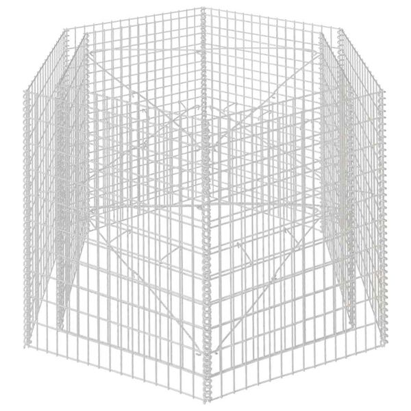 vidaXL sekskantet gabion-h&oslash;jbed 160x134x100 cm
