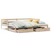 vidaXL daybed med udtr&aelig;k og skuffer uden madras 90x190 cm