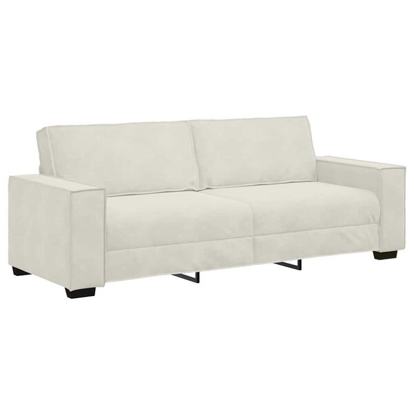 vidaXL 3-personers sofa 180 cm fløjl cremefarvet