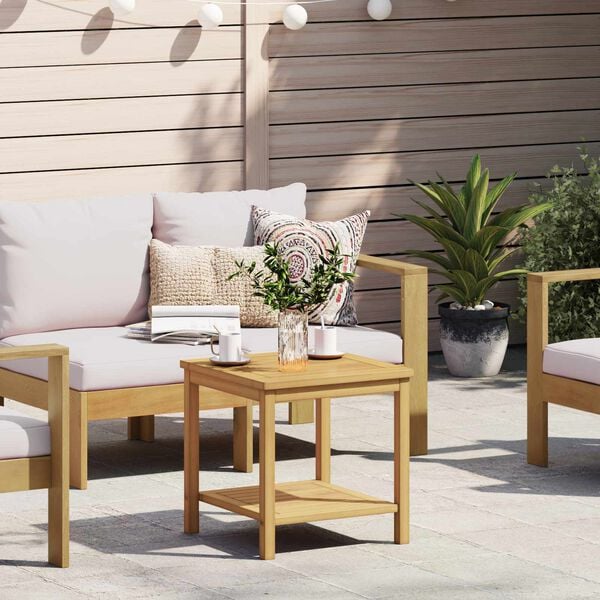 vidaXL Sidebord Olie Naturlig 45 x 45 x 45 cm Massivt Akacietr&aelig;