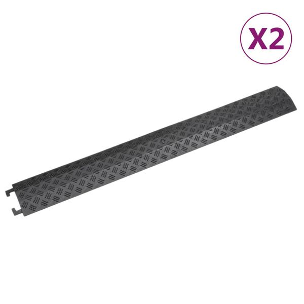 vidaXL kabelbeskyttere 2 stk. 98,5 cm ramper sort