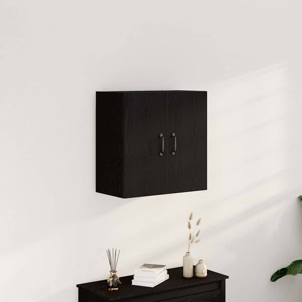 vidaXL vægskab sort egetræ 60x31x60 cm konstrueret træ