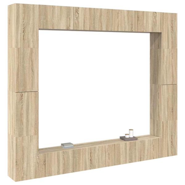 vidaXL tv-skabss&aelig;t 8 dele konstrueret tr&aelig; sonoma-eg