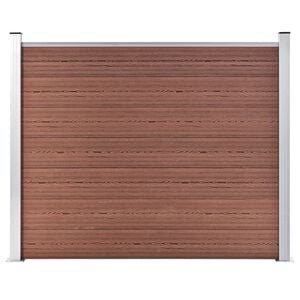 vidaXL hegnspanel 180x146 cm WPC brun